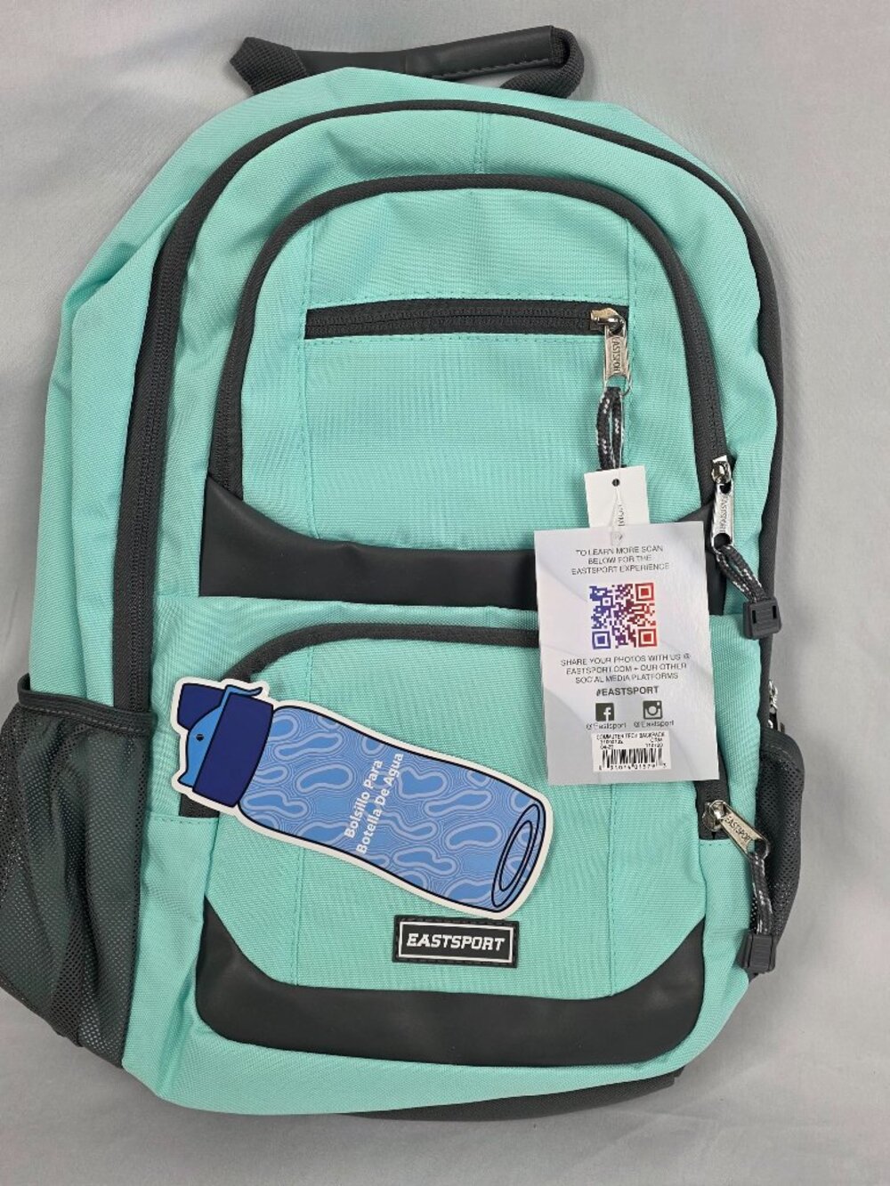 NWT EASTSPORT COMMUTER TECH Backpack MINT UNISEX 18"